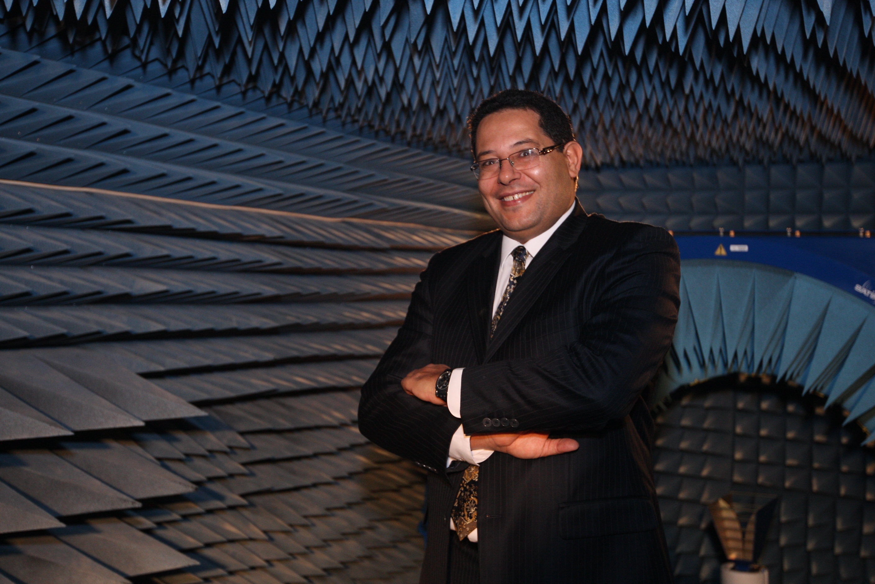 Prof Ben Letaief in his Wireless Communication Laboratory	
