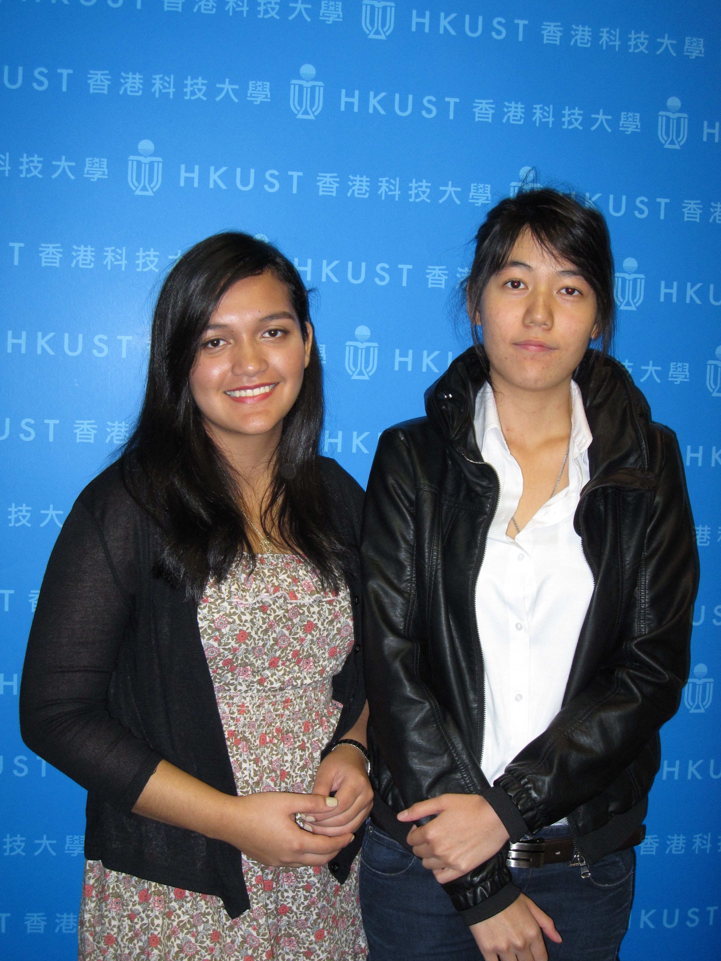 HKUST attracts top students from around the world - Ms Carolina Garcia, top scorer from El Salvador (left) and HKSAR Government scholarship winner Ms Nitcharee Nittnavakorn from Thailand.