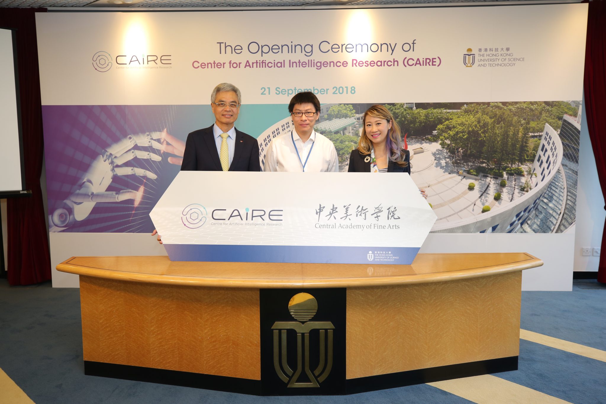 With Prof. ZHANG Wenchao (middle), The Central Academy of Fine Arts.