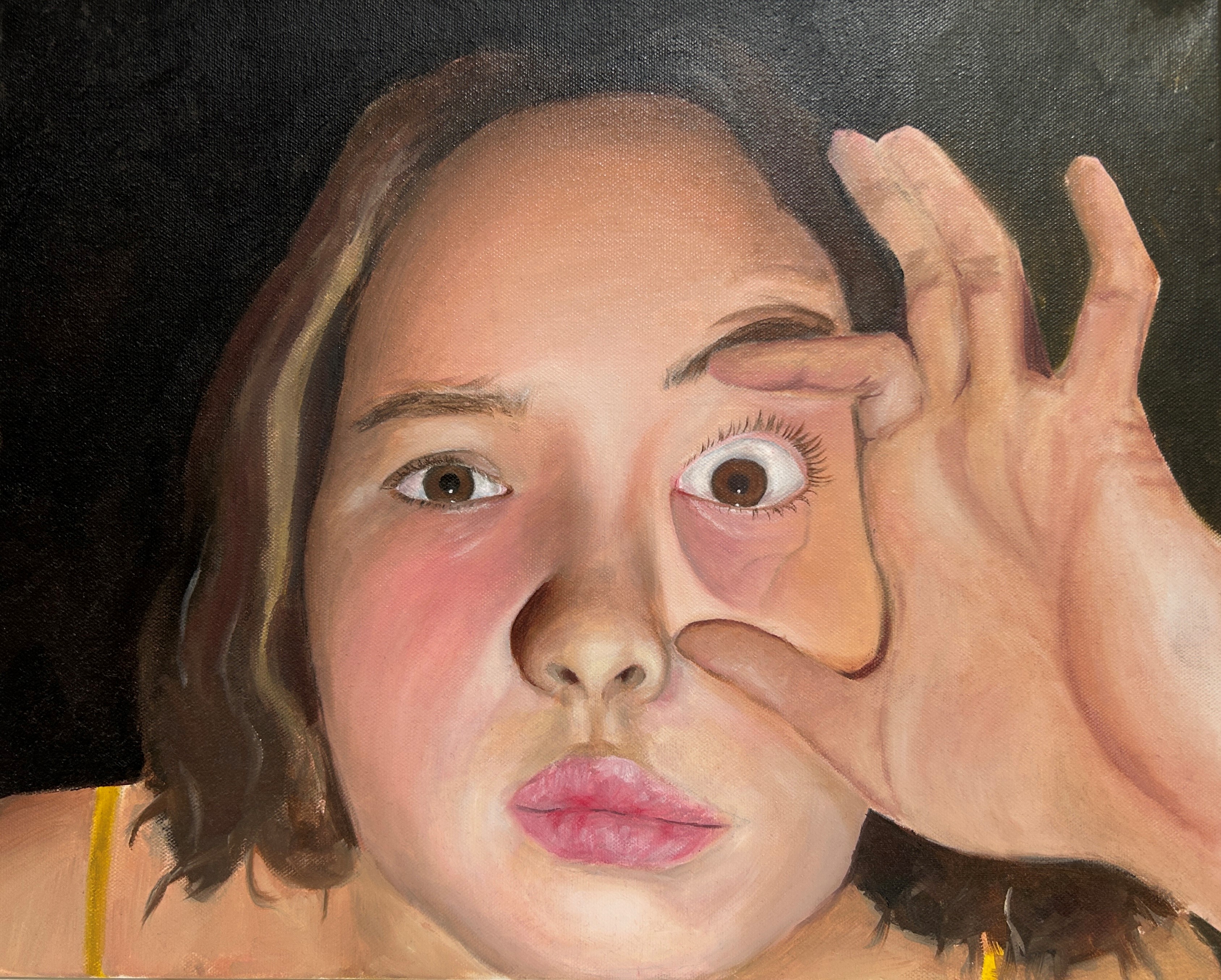 揚帆出海之外，Maddy也喜歡繪畫，讓心境平靜。這是她的12歲自畫像。