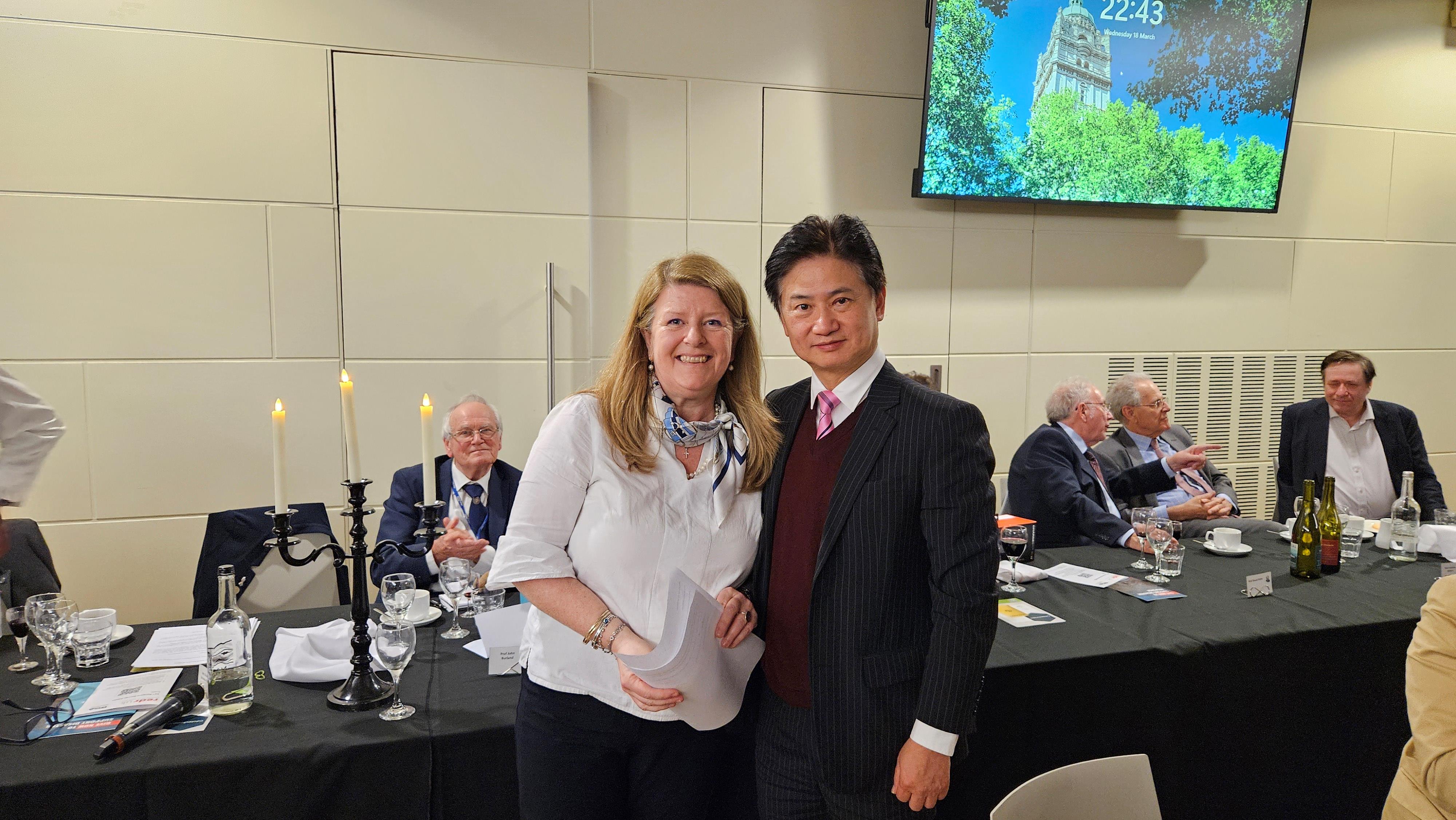 A photo of Prof. Charles Ng (right) and BGA Chair Ir. Chaido DOULALA-RIGBY (left).